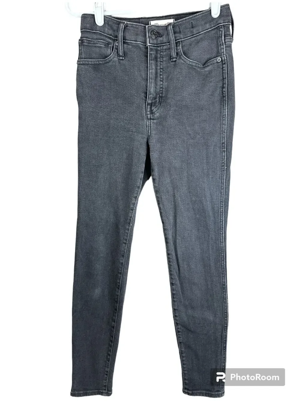 Madewell Black 10” High Rise High Waisted Skinny Jeans in Starkey Wash Size 26